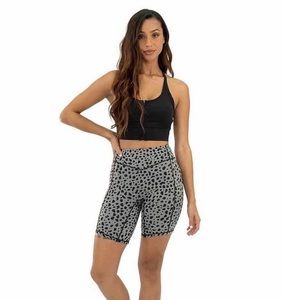 Balance Athletica Rider Shorts Snow Leopard Mid